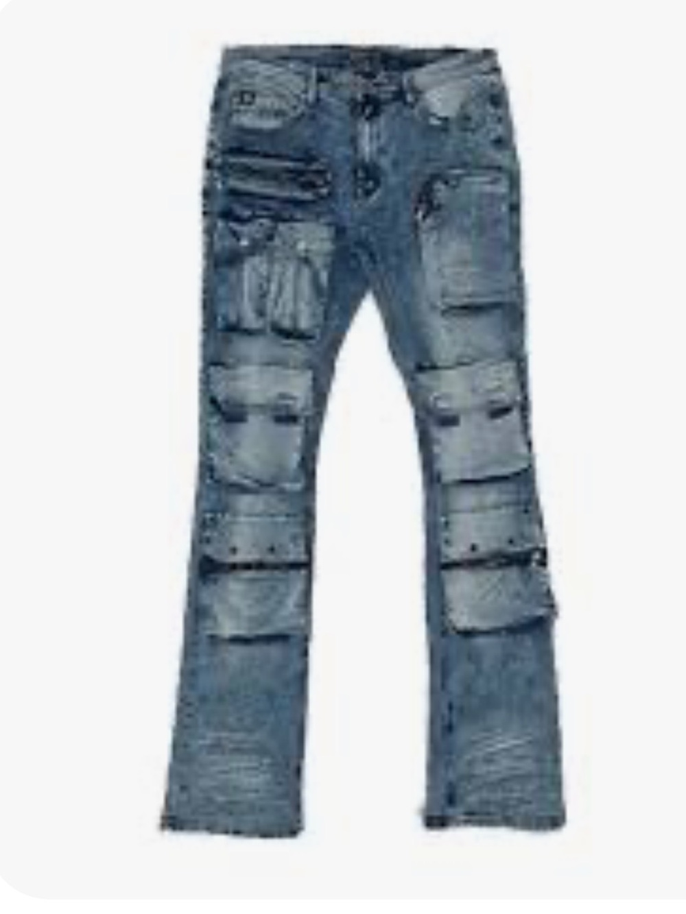 Switch Remarkable- Men's Relaxed Blue Cargo Jeans
Size 38